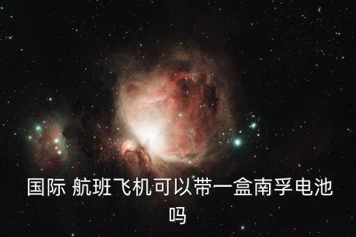  国际 航班飞机可以带一盒南孚电池吗