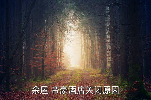 余屋 帝豪酒店关闭原因