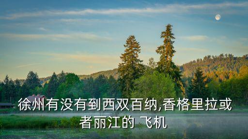 徐州有没有到西双百纳,香格里拉或者丽江的 飞机