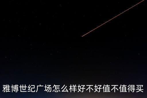 雅博世纪广场怎么样好不好值不值得买