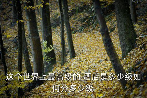 这个世界上最高级的 酒店是多少级如何分多少级
