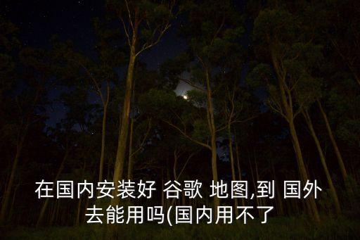 在国内安装好 谷歌 地图,到 国外去能用吗(国内用不了