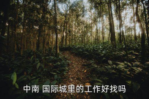 中南 国际城里的工作好找吗