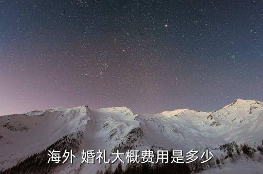海外 婚礼大概费用是多少