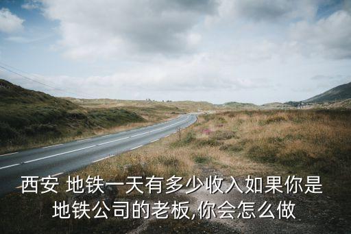 西安 地铁一天有多少收入如果你是 地铁公司的老板,你会怎么做