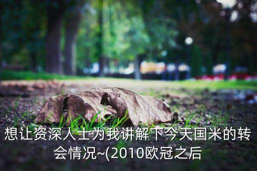 想让资深人士为我讲解下今天国米的转会情况~(2010欧冠之后