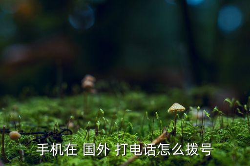 手机在 国外 打电话怎么拨号