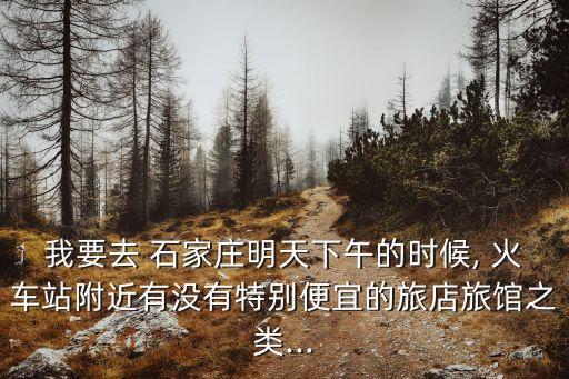 我要去 石家庄明天下午的时候, 火车站附近有没有特别便宜的旅店旅馆之类...