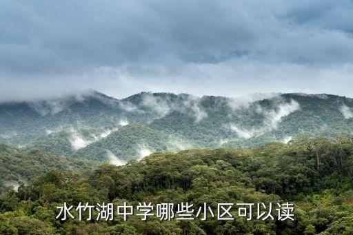 水竹湖中学哪些小区可以读