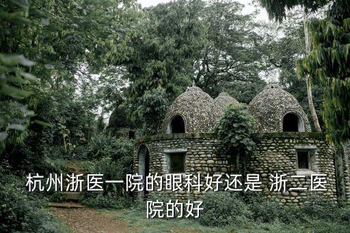 杭州浙医一院的眼科好还是 浙二医院的好