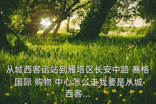 从城西客运站到雁塔区长安中路 赛格 国际 购物 中心怎么走我要是从城西客...