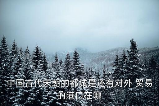 中国古代宋朝的都城是还有对外 贸易的港口在哪