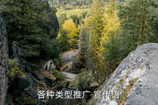 各种类型推广 宣传语