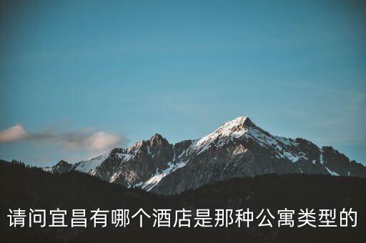 请问宜昌有哪个酒店是那种公寓类型的