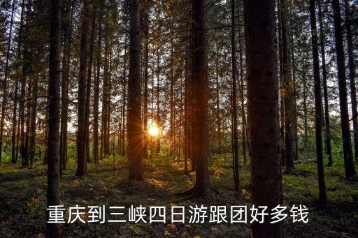 重庆到三峡四日游跟团好多钱
