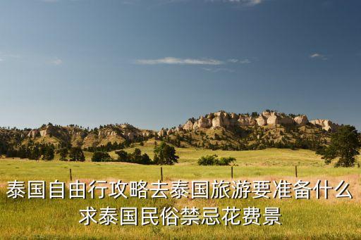 泰国自由行攻略去泰国旅游要准备什么求泰国民俗禁忌花费景