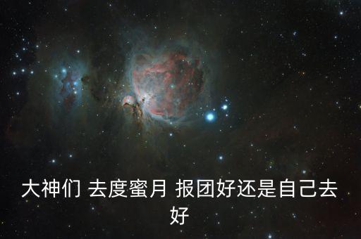 大神们 去度蜜月 报团好还是自己去好