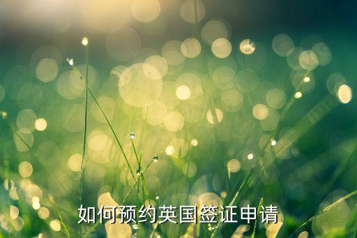 如何预约英国签证申请