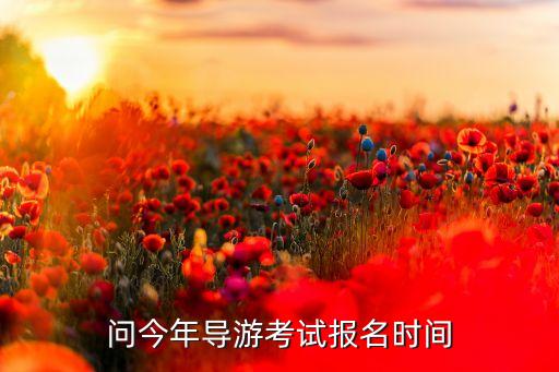 今年导游证报名时间，报导游证考试什么时候报名呀