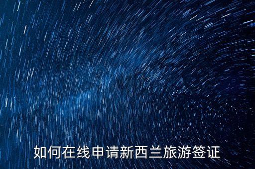 如何在线申请新西兰旅游签证
