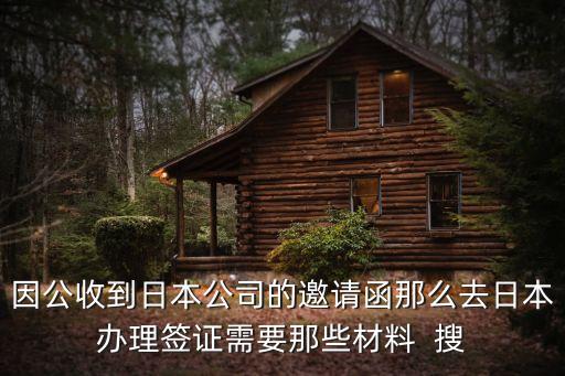 因公收到日本公司的邀请函那么去日本办理签证需要那些材料  搜