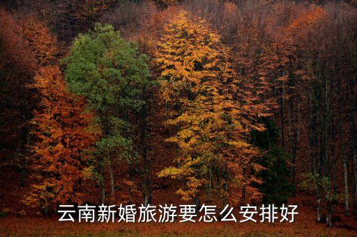 云南新婚旅游要怎么安排好