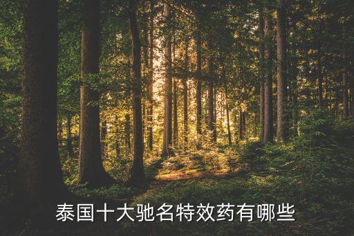 泰国十大驰名特效药有哪些