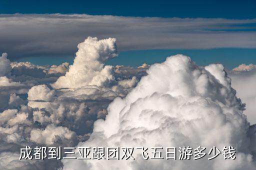 成都到三亚跟团双飞五日游多少钱