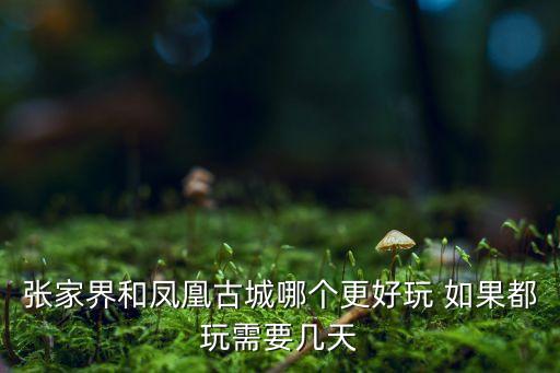 张家界和凤凰古城哪个更好玩 如果都玩需要几天