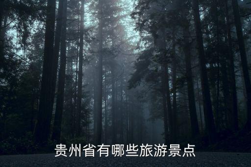贵州省有哪些旅游景点