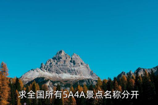 求全国所有5A4A景点名称分开