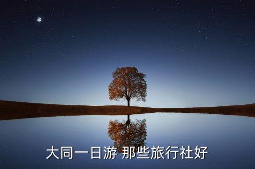 大同一日游 那些旅行社好