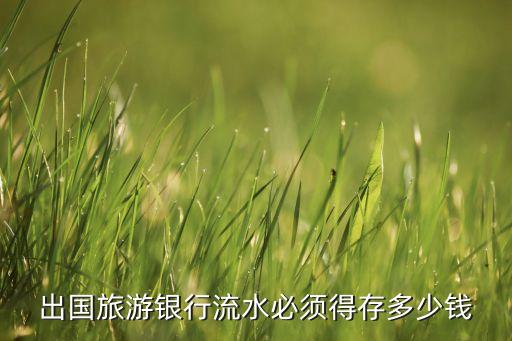 出国旅游要有多少存款，出国旅游银行流水必须得存多少钱