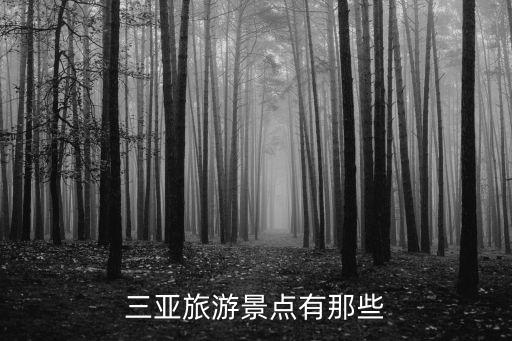 三亚旅游景点有那些