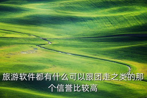旅游软件都有什么可以跟团走之类的那个信誉比较高