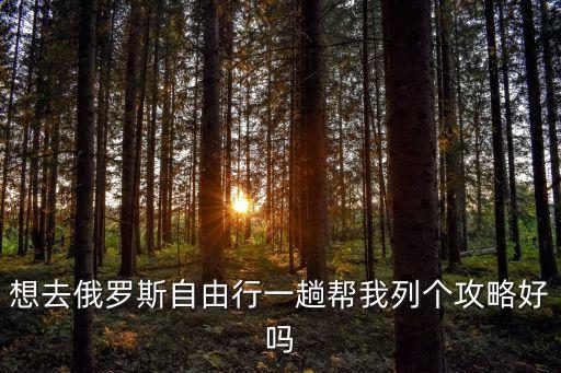 想去俄罗斯自由行一趟帮我列个攻略好吗