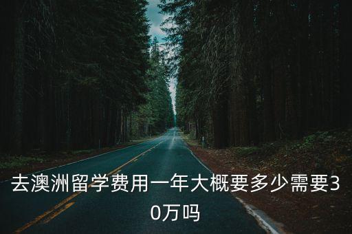 去澳洲留学费用一年大概要多少需要30万吗