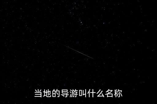 旅游找当地导游叫什么，当地的导游叫什么名称