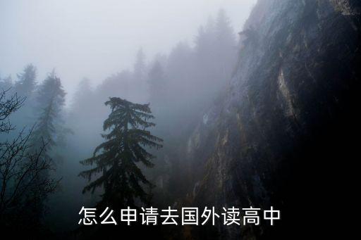 怎么申请去国外读高中