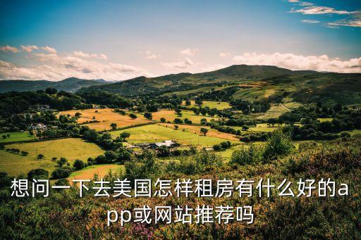 想问一下去美国怎样租房有什么好的app或网站推荐吗