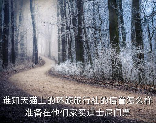 谁知天猫上的环旅旅行社的信誉怎么样准备在他们家买迪士尼门票