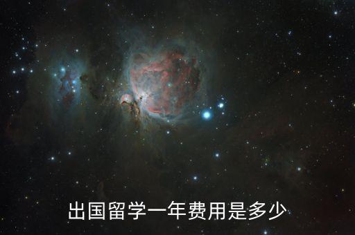 出国留学一年费用是多少