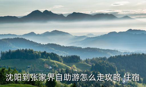 沈阳到张家界自助游怎么走攻略 住宿