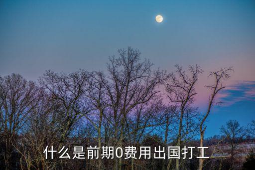 什么是前期0费用出国打工