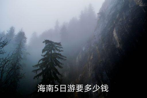 海南5日游要多少钱