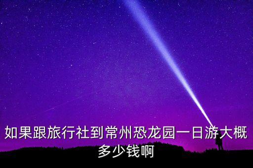 如果跟旅行社到常州恐龙园一日游大概多少钱啊