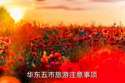 华东五市旅游注意事项
