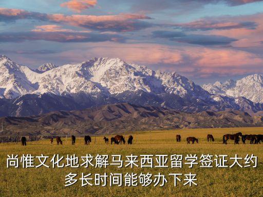 马来西亚留学签证一般多长时间，去马来西亚留学签证得办多长时间