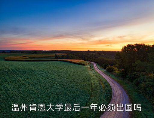 温州肯恩大学最后一年必须出国吗