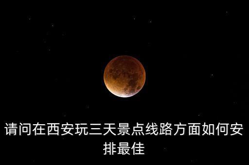 请问在西安玩三天景点线路方面如何安排最佳